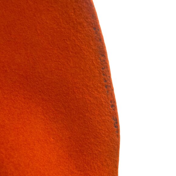 Premier Womens Orange Velour Floppy Hat Elegant Wide Brim Imported Vintage Style - Picture 9 of 10